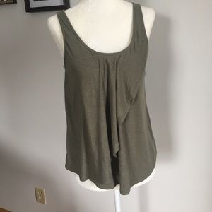American Eagle Draped Olive Green Blouse